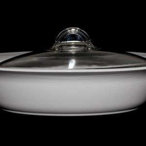 Corning Casual Elegance White Flora Baking Dish | L32 Oval Casserole Dish